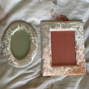 Anthropologie velvet frames - set of 2